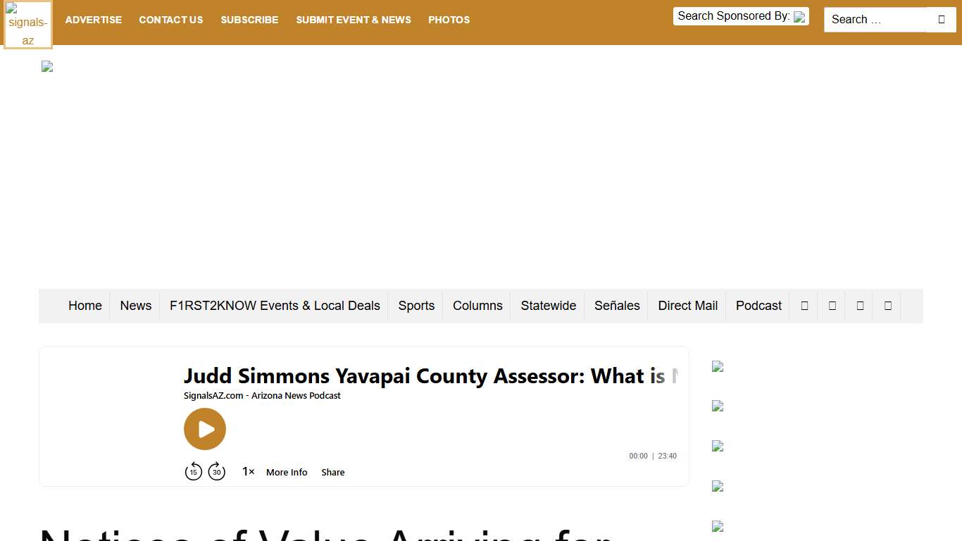 Notices of Value Arriving for Yavapai County Property Owners - Signals AZ